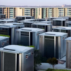 Smart Residential Zone Equipped with 100+ Air to Water Heat Pumps