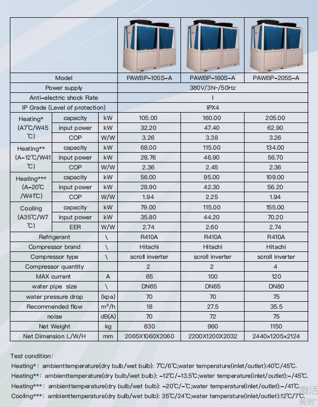 DC Inverter Commercial Air Source Heat Pump