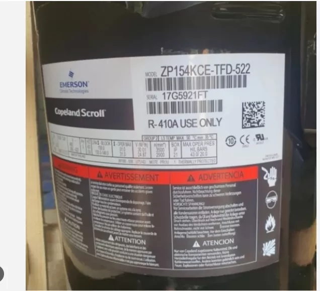 Compresor Copeland Scroll ZP154KCETFD522,Refrigeration Scoll