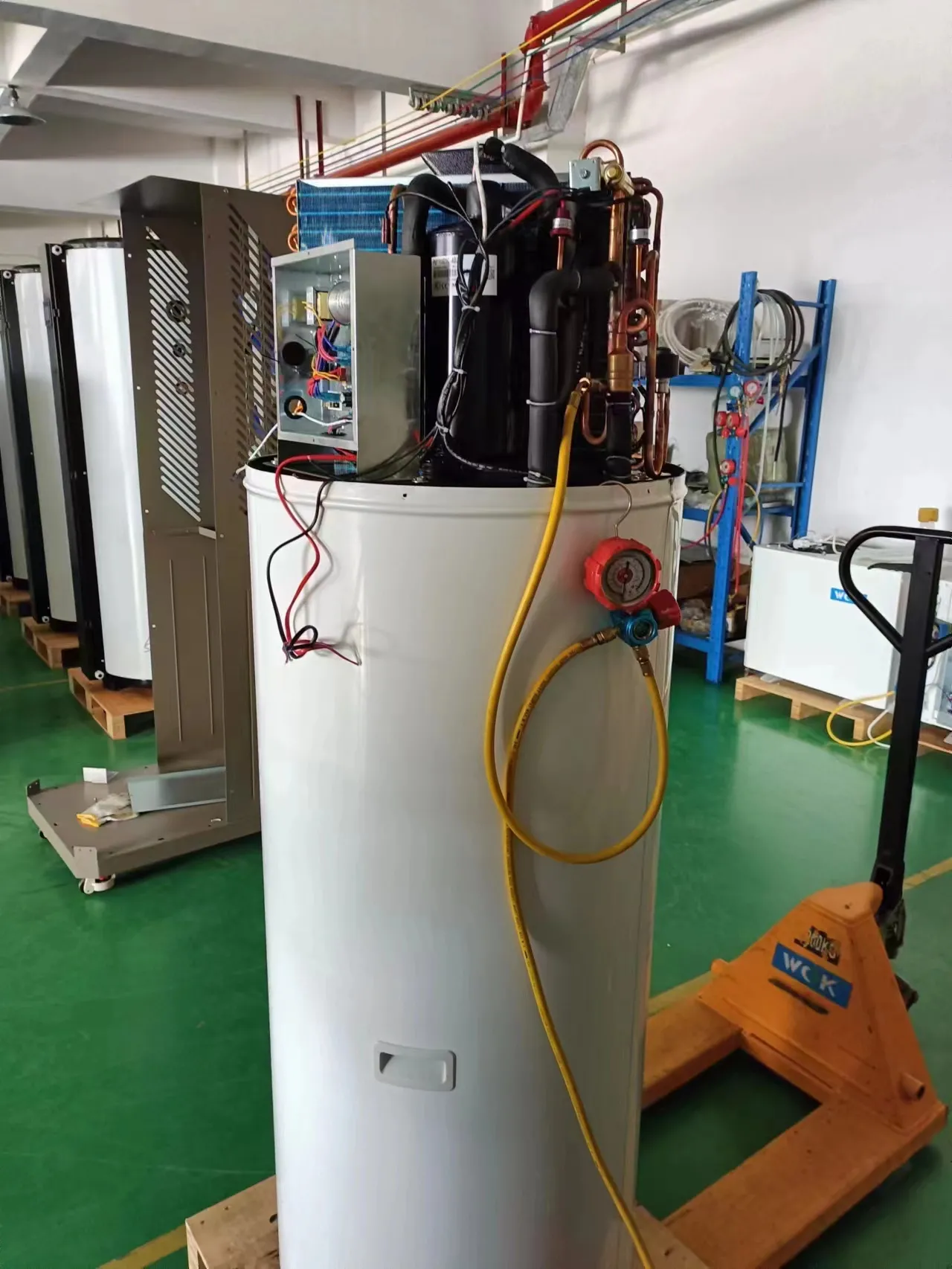 All-in-One Air Source Heat Pump Water Heater with Solar Coils