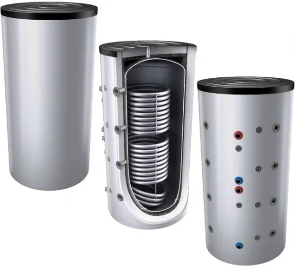 Pressurized Hot Water Tank with Stainless Steel Corrugated Pipe Heat Exchanger for Heat Pump