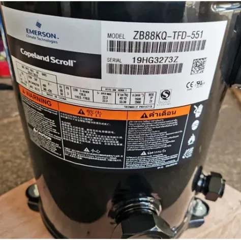 Copeland ZB88KQ-TFD-551 12HP R22 Scroll Compressor 3PH 380V Refrigeration Compressor for Cold Storage Condensing Unit