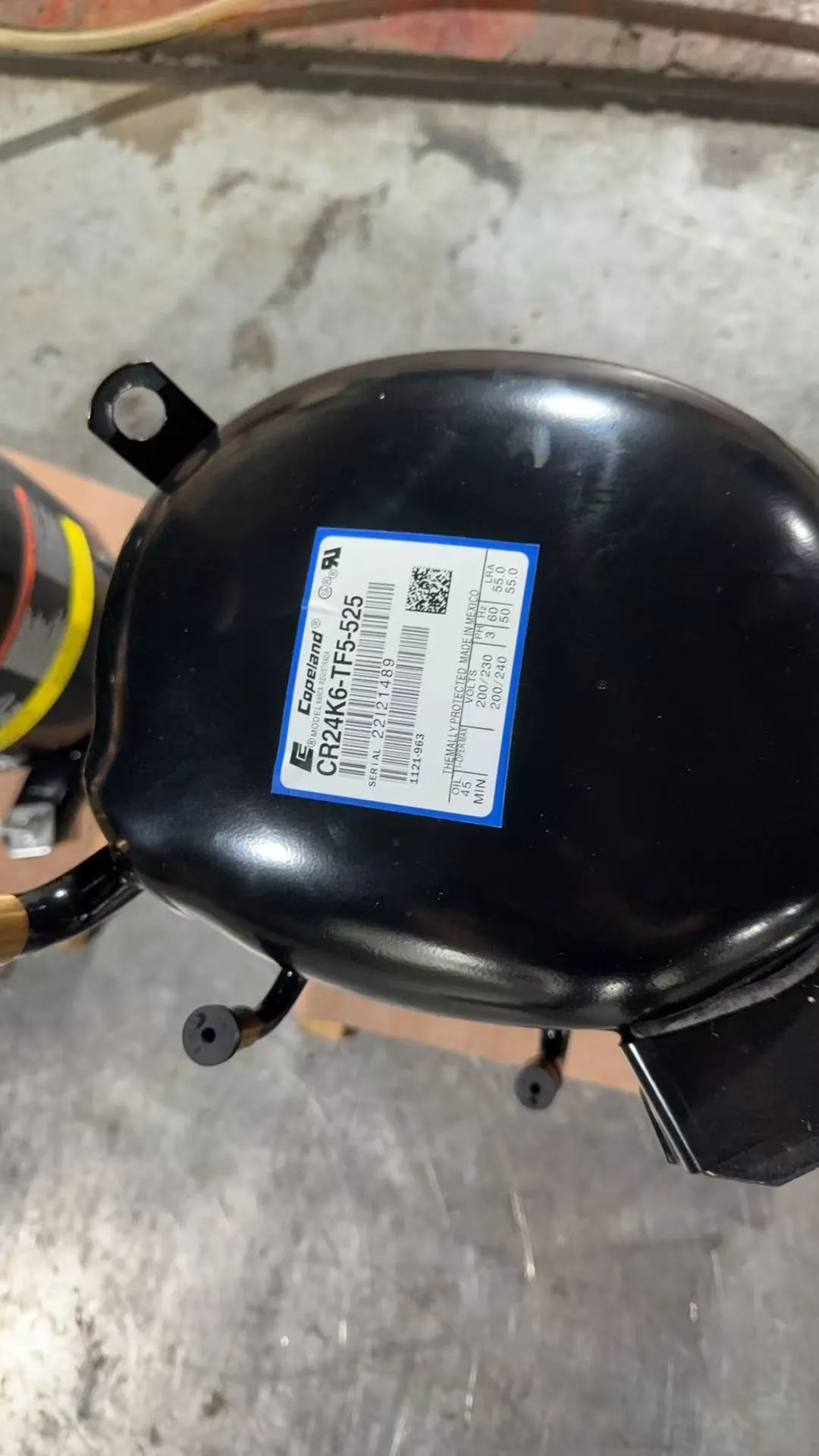 CR24K6-TF5-525 Copeland Hermetic Air Conditioning Compressor