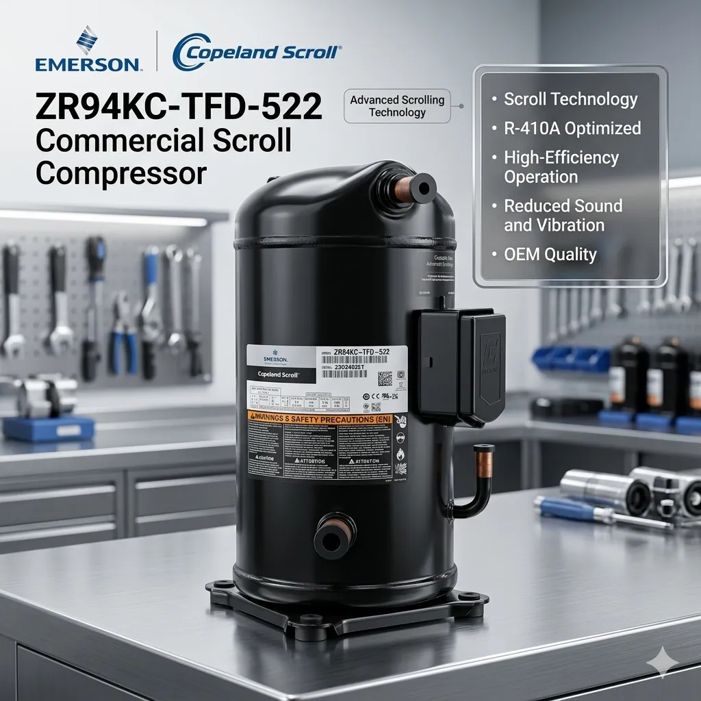 High Efficiency Copeland Scroll Compressor ZR94KC-TFD-522 Ready for Global Shipment