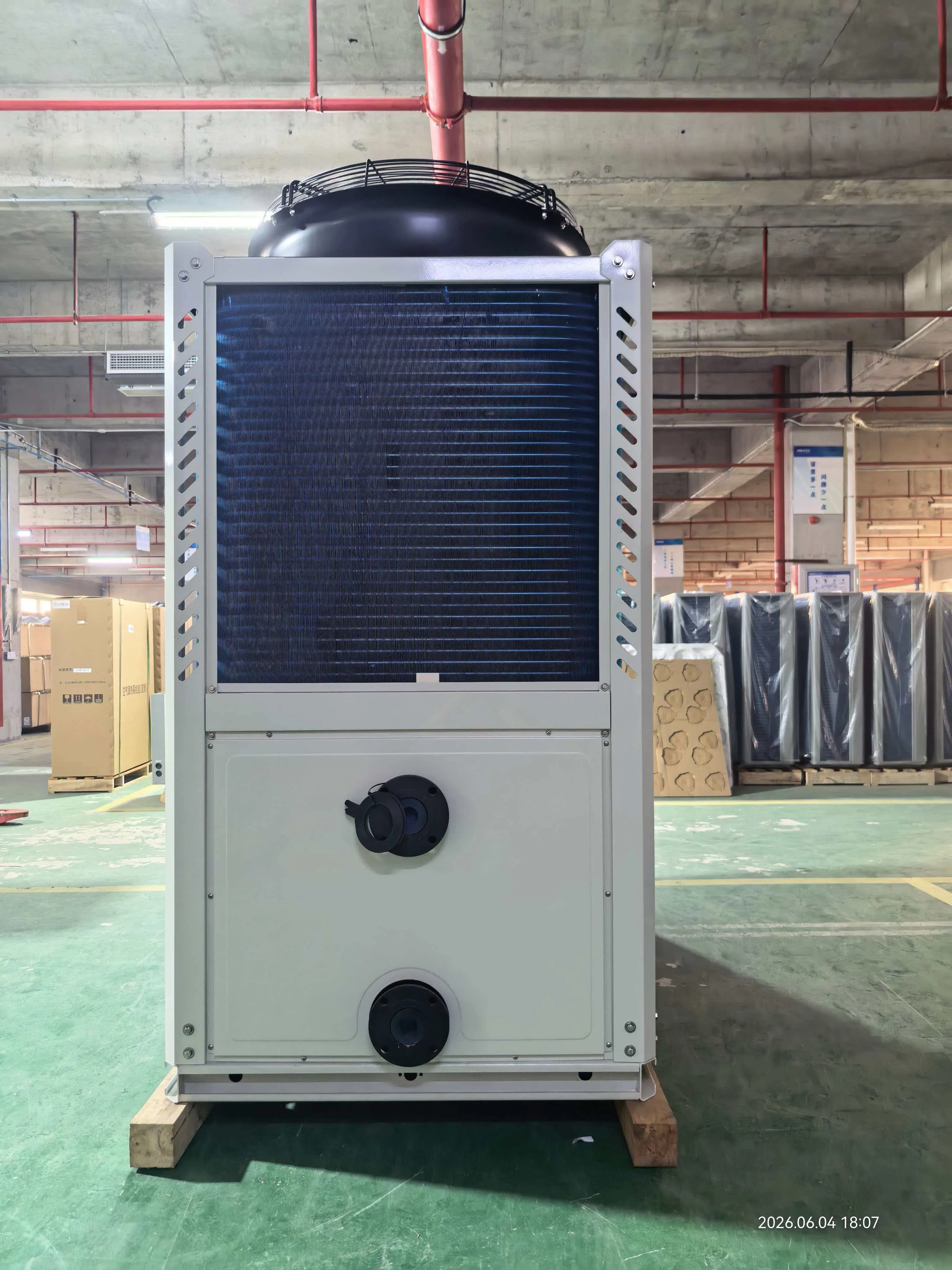 High-Efficiency Commercial Air Source Heat Pump for Space Heating and Cooling