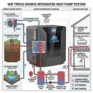 20KW Ground Source Heat Pump Water to Water
